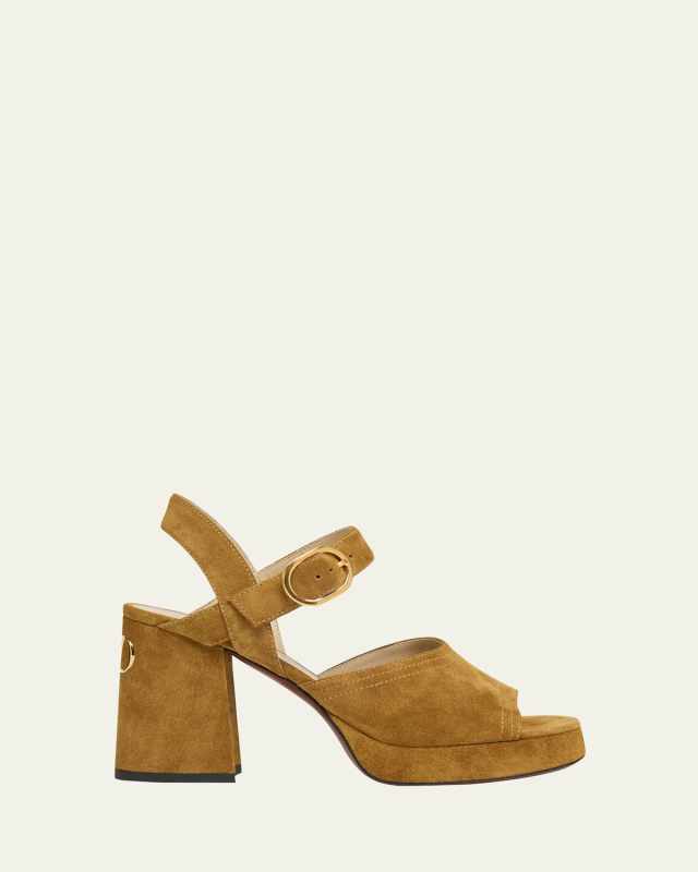 Fawcette VLogo Suede Platform Sandals